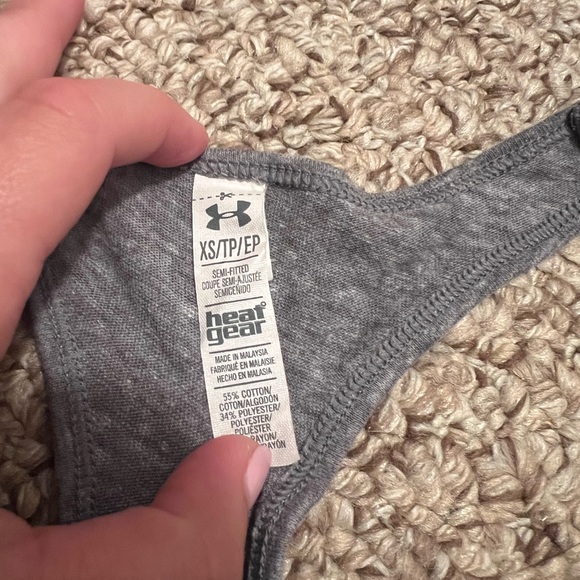 Gray and blue Under Armor Racerback Tank - Picture 2 of 3